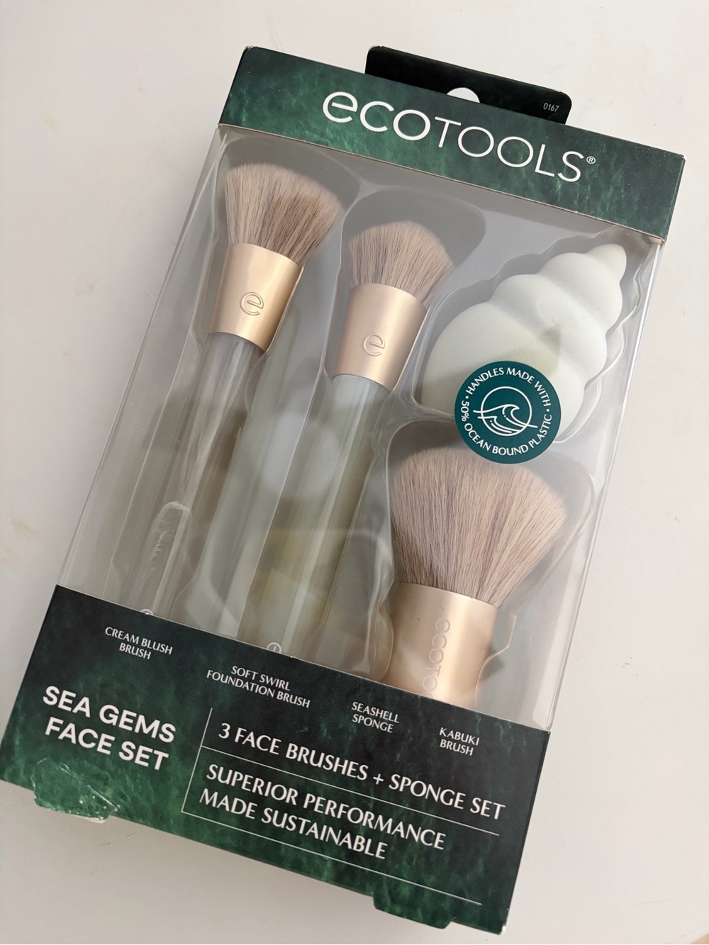 ecotools Sea Gems Face Brush and Sponge Set